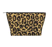 Nero Leopardo Giallo, Borsa da toilette Borsa per trucco Borsa per cosmetici Borsa da toilette da viaggio portatile