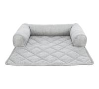 Nero, letto di protezione, per cane/gatto, rettangolare, grigio chiaro, tessuto/poliestere, 90 x 90 cm