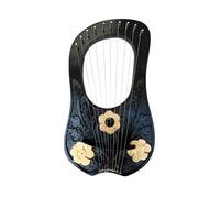 Nero Lira Harp 10 Metallo Cordoncini Con Senza Chiave Tuning E Custodia Rosewood