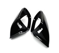 Nero Lucido Ala Laterale Vista Posteriore Specchietto Retrovisore Caso Della Copertura Caps Per Q5 SQ5 8R 2009-2017 E Q7 4L Facelift 2010-2015 MTVTFECEWG(With lane assist)