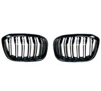 Nero Lucido Per BMW X3 X3M G01 X4 G02 18-22 Paraurti Anteriore Rene Grill Twin Bar Griglia Anteriore