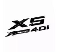 Nero lucido per emblema X5 + XDrive40i lettere auto distintivo posteriore di ricambio adatto per BMW