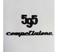 Nero Lucido Posteriore Tronco Stivale Metallo Emblema Distintivo per Abarth 595