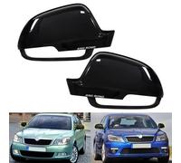 Nero Lucido Specchietto Laterale Cappucci Coperchio SX + Dx Per Skoda Octavia
