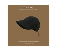 (nero-M 56-58 cm) Cappello da spiaggia Panama con visiera parasole Y2K da donna e ragazza, a tesa larga, estivo,