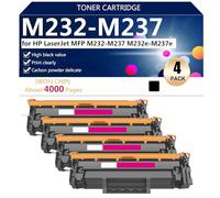 Nero M232-M237 Cartuccia Toner ad alta Capacità di Ricambio per HP LaserJet M232-M237 M232e-M237 Stampanti, Stampante ad alta Definizione, 4000 Pagine,Black-4 pack