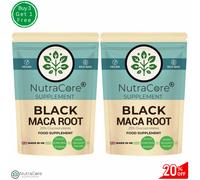 Nero Maca Root Pillole, 6000mg- (25% Glusosinolates) -100% Naturale & Vegani