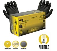 Nero Mamba Guanti IN Nitrile Resistente Monouso Meccanica Officina [ S,M,L,XL