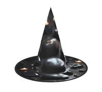 Nero Mistero Cuore Pietra 1 PC Halloween Strega Cappello Costume Party Hat Adatto per Giochi di scena Accessori
