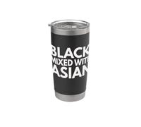 Nero misto con orgoglio asiatico patrimonio culturale orgoglioso blasian Bicchiere termico in acciaio inox doppia parete
