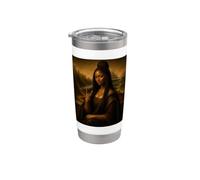 Nero Mona Lisa Giuneteenth Radici Africane Nero Diva Afro Bicchiere termico in acciaio inox doppia parete