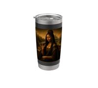Nero Mona Lisa Giuneteenth Radici Africane Nero Diva Afro Bicchiere termico in acciaio inox doppia parete