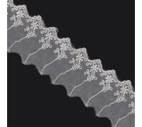 Nero Morbido Pizzo Attaccati Ampio Delicato Craft Lingerie Orlo 1/2/3/4 / 5/
