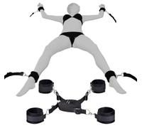 Nero Multifunzione Regolabile In Nylon Morbido Per L'Allenamento Indoor Yoga Fitness Cintura, Accessori Di Fitness Pieghevoli A Casa -D34