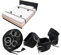 Nero Nylon 7-Anello Yoga Elastico Fitness Band, Con Cinturine Regolabili Per Il Polso E La Caviglia, Regalo Per Coppia - K03