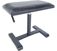 Nero opaco idraulico piano Bench con gamba centrale e rivestimento in velluto nero ignifugo