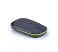 (Nero opaco) Mouse ultra sottile Mini mouse ottico wireless da gioco da 2,4 GHz e ricevitore USB wireless