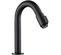 Nero Opaco Rubinetto Del Lavello Singola Maniglia Rubinetto Dell'acqua Fredda Rubinetto Del Bagno con Beccuccio Cucina Miscelatore Rubinetto Per
