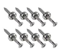 Nero/Oro/Argento Chitarra Collo Giunto Puntali Boccola Con Viti Accessori Chitarra Elettrica Confezione da 8 Pezzi