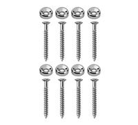 Nero/Oro/Argento Chitarra Collo Giunto Puntali Boccola Con Viti Accessori Chitarra Elettrica Confezione da 8 Pezzi