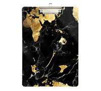 Nero Oro Irregolare Marmo Texture Sottile Metallo Appunti Foro Standard per Pallavolo Allenatori di Baseball Dimensione 9 x 12