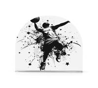 Nero Pallacanestro Uomini Contorno Acrilico Portatovaglioli da cocktail per tavolo, cucina autoportante dispenser di tovaglioli ristorante decorazione della casa per tavolo, cucina 1Pack