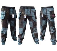 Nero Patchwork Pace Barbieri Pantaloni Larghi Elastico Vita Estate Gitano Casual