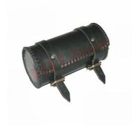 Nero Pelle Tessuta Orlo Strumento Borsa Rollio + Attillato Per BSA Triumph Ariel