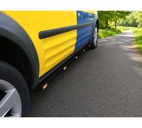 Nero Per 2019-2023 vauxhall / opel combo e Acciaio Barre Laterali + Ambra Filo