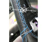 Nero Perforata Volante IN Pelle Cover Per Ford Tourneo Custom 13-18