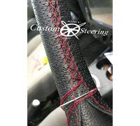 Nero Perforata Volante IN Pelle Cover Per Ford Tourneo Custom 13-18