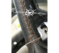 Nero Perforata Volante IN Pelle Cover Per Ford Tourneo Custom 13-18