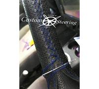 Nero Perforata Volante IN Pelle Cover Per Ford Tourneo Custom 13-18