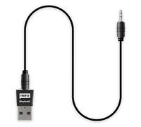 Nero Piccolo adattatore audio Bluetooth 5.0 per auto, impianto HiFi ecc. con jack da 3,5 mm | ricevitore | dongle USB | trasmettitore wireless | nessuna batteria, ricarica | si avvia sempre