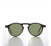 Nero Piccolo Rotondo 50s Retro Vintage Occhiali da Sole Lente Verde - Penn