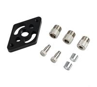 Nero, Pocket Hole Jig per la lavorazione del legno | Guida autocentrante per trapano con boccole in acciaio da 6/8/10 mm | Lega di alluminio 6061, rosso nero | per falegnameria con tasselli precisi