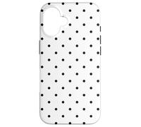 Nero Polka Dot Carino Girly Donne Ragazze Mamma Zia Custodia per iPhone 16