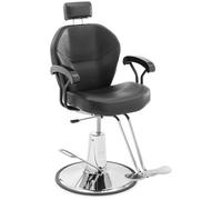 Nero Poltrona da barbiere - Testa e poggiapiedi a T - 52 - 64 cm - 150 kg - Inclinabile - Nera | physa