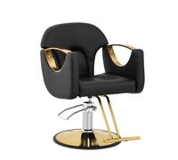 Nero Poltrona da parrucchiere con poggiapiedi - 53 - 64 cm - 180 kg - Nera | physa