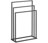 Nero Porta asciugamani bagno - 3 barre - Larghezza: 55 cm | physa