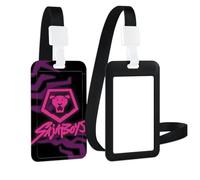 Nero Porta Badge con Cordino, Anime Kpop Hunters Rumi Mira Zoey Disegni, Staccabile in Plastica Trasparente Impermeabile,per Tessere Autobus, Tessere Studenti, Carte D'Identità, Chiavi, Anime