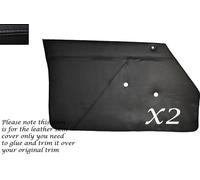 Nero Punto 2X Anteriore Porta Carte Pelle Cover Per Rover P6 2000 2200 3500