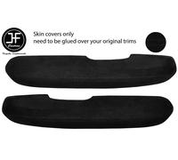 Nero Punto 2X Maniglia Bracciolo Scamosciata Cover Per Ford MUSTANG