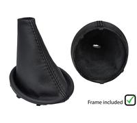 Nero Punto Pelle Manuale Ghetta Della Marcia + Cornice Per Smart Fortwo 453
