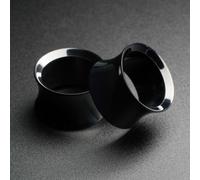 Nero PVD Sella Per Doppia Flangia Tunnel 316L Rivestito Stretching Orecchie