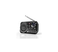 (Nero) Radio FM Bluetooth 5.0 Altoparlante Mini radio portatile per anziani HiFi TF/USB Lettore MP3