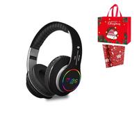 (Nero) Regalo di Natale 2025 VJ033 Auricolare Bluetooth 5.0 multifunzione con microfono LED stereo e radio FM