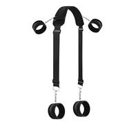 Nero Regolabile Braccialetto In Nylon Cinghia Per La Caviglia, Letto Per L'Allenamento Yoga, Manichetto Comfort Fitness Cinghia, Bdsm Strap, Regalo Per Coppia - H4