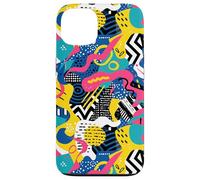 Nero Retro 80s 90s Bold Brush Graphic Pattern Custodia per iPhone 13