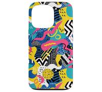Nero Retro 80s 90s Bold Brush Graphic Pattern Custodia per iPhone 13 Pro